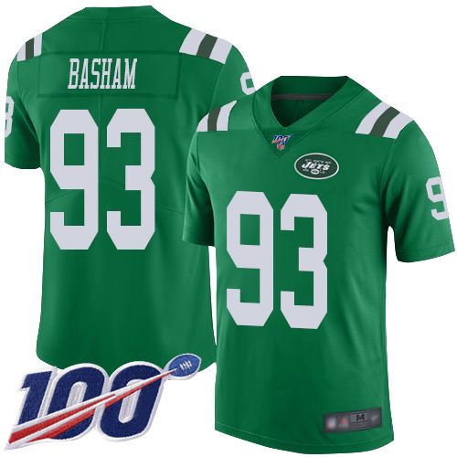 New York Jets Limited Green Men Tarell Basham Jersey NFL Football #93 100th Season Rush Vapor Untouchable->new york jets->NFL Jersey